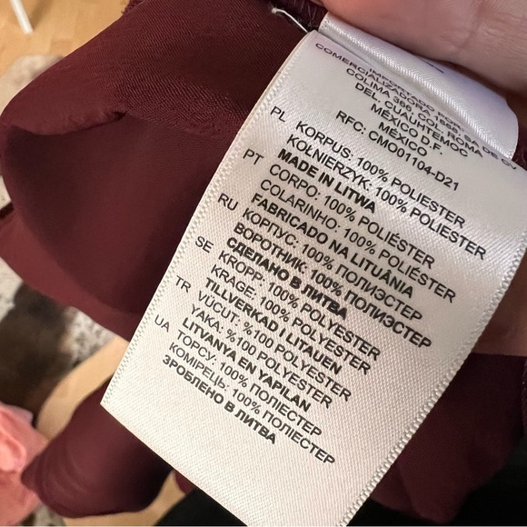 Sandro Deep Red and White V-Neck Mini Dress - Picture 10 of 12